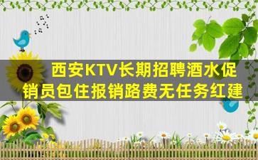西安KTV长期招聘酒水促销员包住报销路费无任务红建