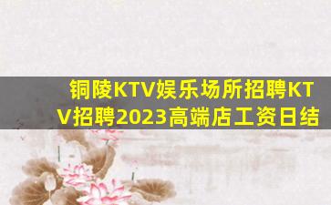 铜陵KTV娱乐场所招聘KTV招聘2023高端店工资日结